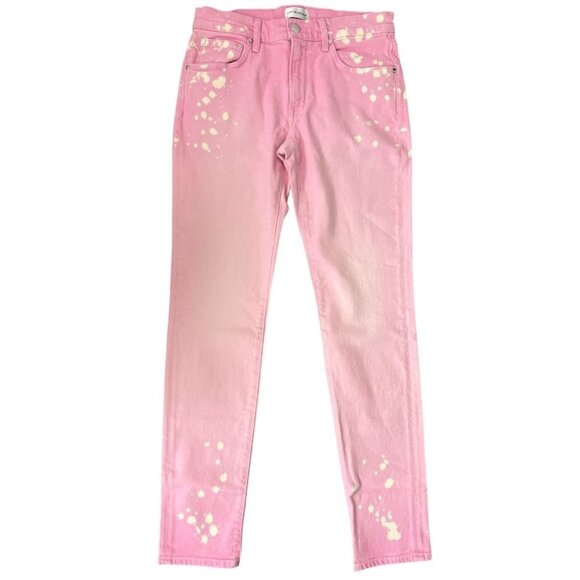 NWT Cotton Citizen Light Pink Splash Stretch Unisex Cotton Denim Jeans Size 32 - Picture 1 of 11